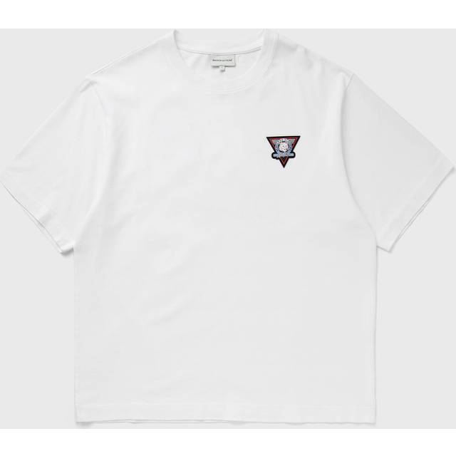Maison Kitsuné, Topp, Herr, S, Bomull, Surf Collage Oversize Kortärmad T-shirt - white (S)