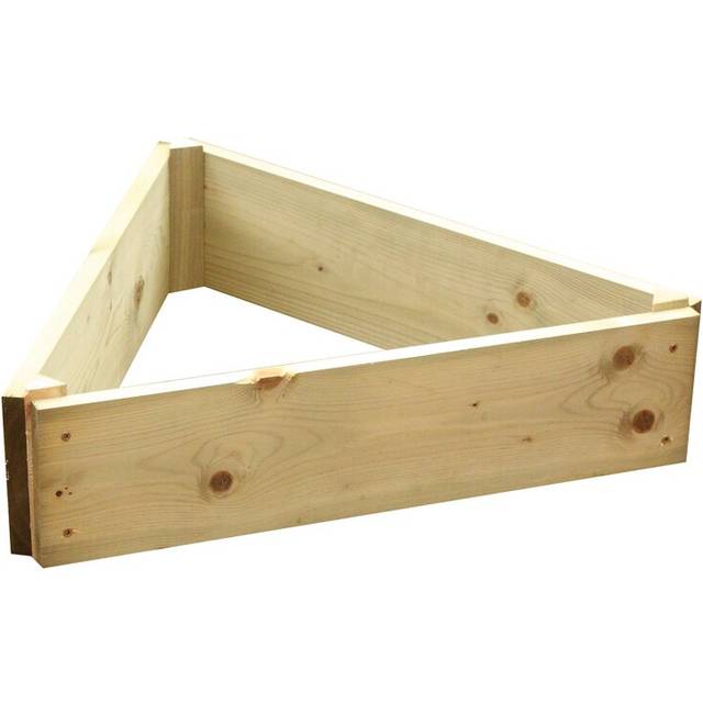 Kermit Triangular Raised Bed, 60cm each side, Height 15cm - Beige (15cm H X 60cm W X 60cm D)