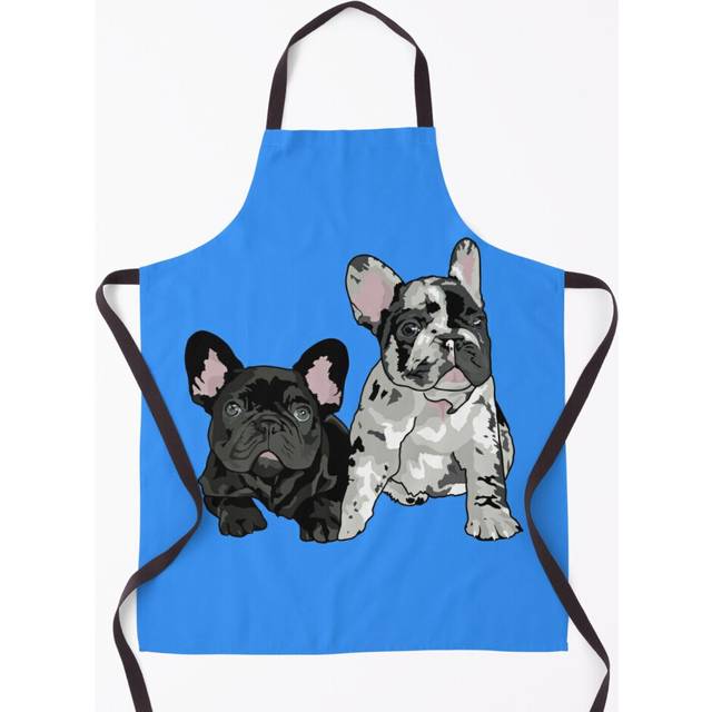 Cute French Bulldogs Grill Aprons for Kitchen BBQ Chef