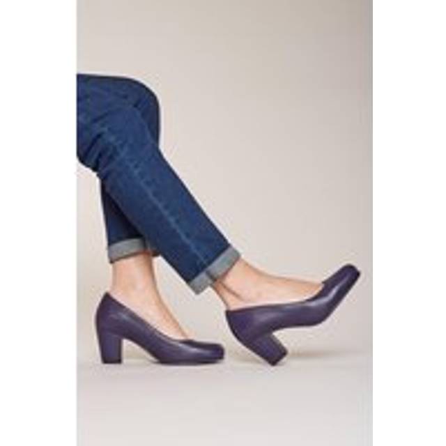 'Asante Leather' Court Shoes - Purple - 6