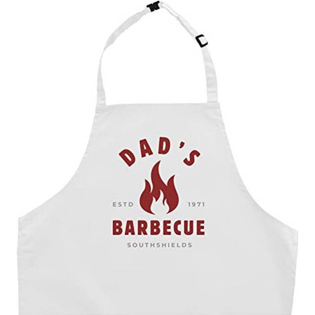 Stickerscape Personalised BBQ Apron (Daddio of the Patio - White) | Kettle Barbecue Adults Apron for Men | Gifts for Fathers Day, Birthday or