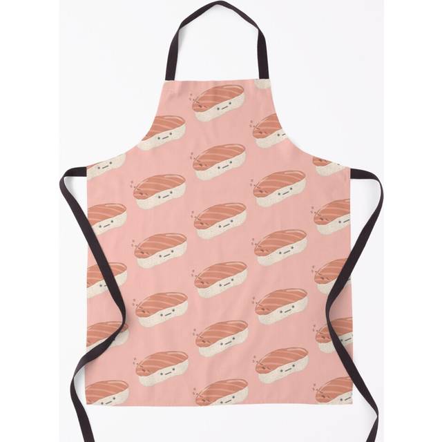 Cute Salmon Nigiri Pattern Grill Aprons for Kitchen BBQ Chef