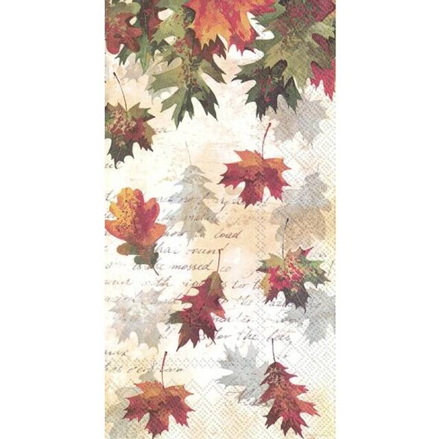 IHR Falling Leaves Guest Towel Paper Napkins 16-Pack Disposable 3-Ply