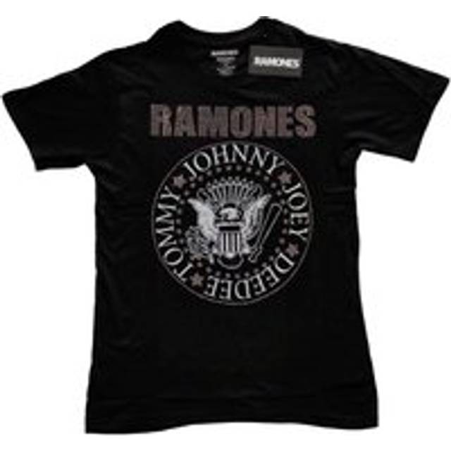 (7-8 Years, Black) Ramones Childrens/Kids Presidential Seal Embellished T-Shirt