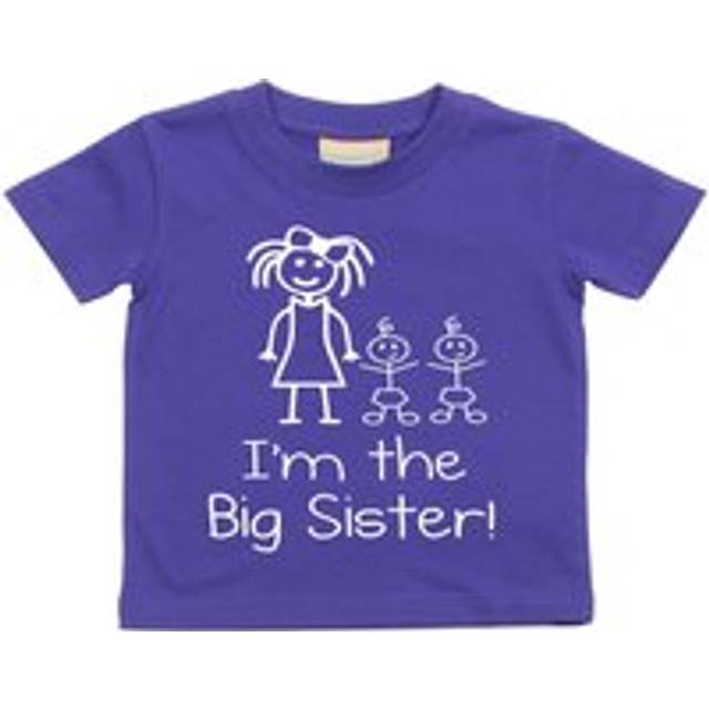 I'm The Big Sister TWINS Tshirt - Purple - 7-8 Years