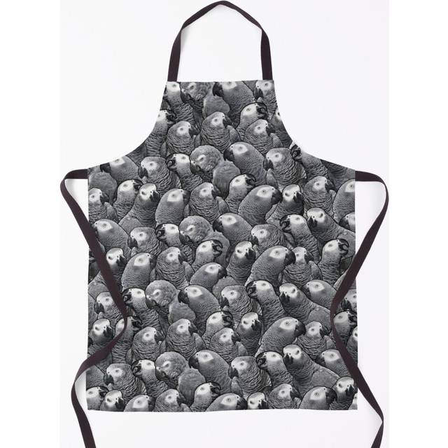 African Grey Parrot Pattern Grill Aprons for Kitchen BBQ Chef