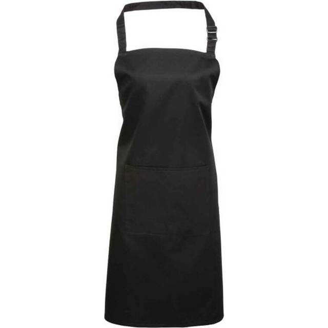 (One Size, Black Denim) Premier Unisex Adult Colours Pocket Full Apron