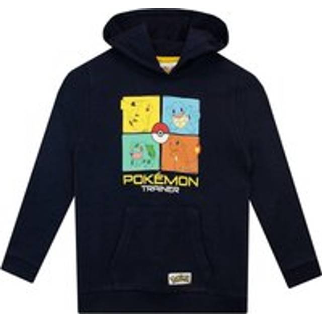 Pikachu Bulbasur Charmander and Squirtle Trainer Hoodie - Black - 8-9 Years
