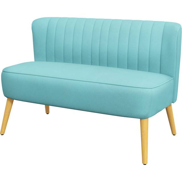 Soffa Retrodesign 2-sits Grön, Träben 117 x 56,5 x 77cm