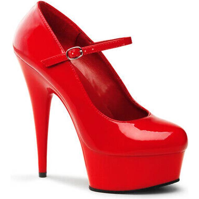 (UK 2/EU 35/US 5) Pleaser Womens Sandals DELIGHT-687 Red/Red