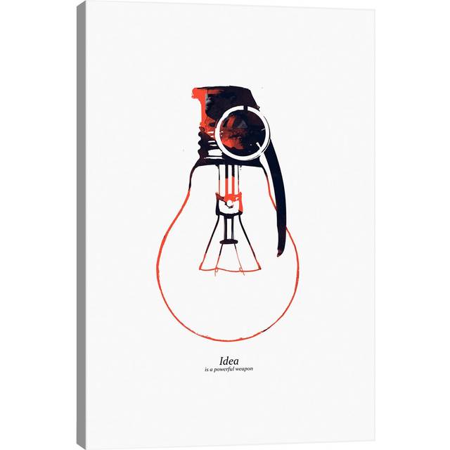 'Idea is a Powerful Weapon' by Budi Satria Kwan Graphic Art Print on Wrapped Canvas (20.32 cm H x 30.48 cm W)