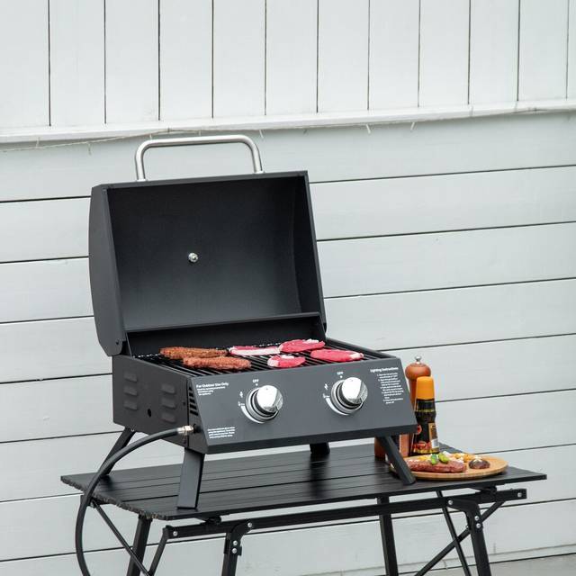 Vassilieva Dakota Fields Single Burner Built-In Natural Gas 1 BTU Gas Grill - Matte Black (2)