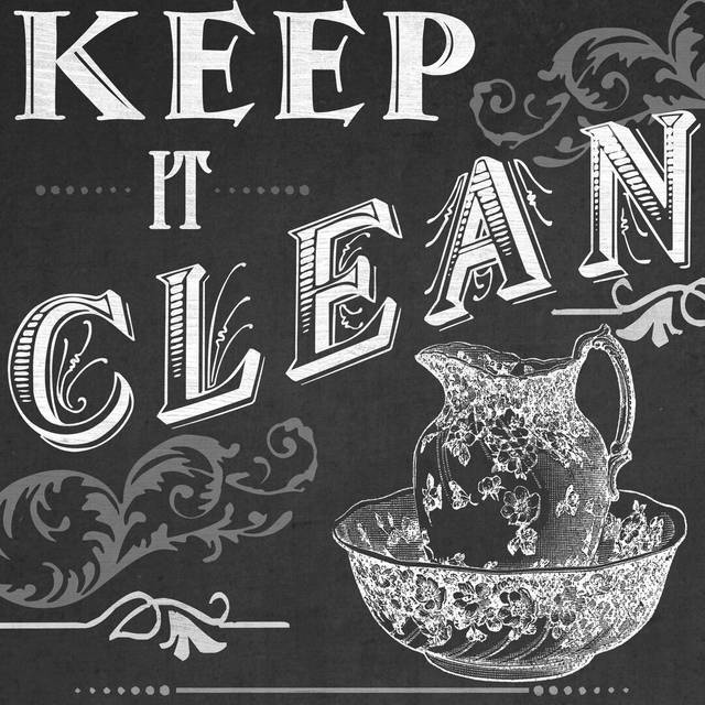 Chalkboard Bath Signs IV by June Erica Vess - Wrapped Canvas Art Prints (30cm H x 30cm W x 3.8cm D)