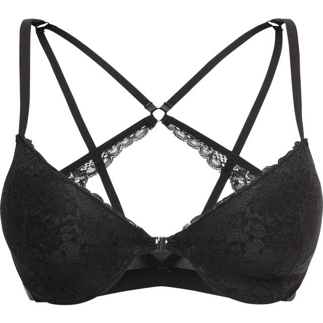 bonprix Underwired Front Fastening Racer Back Detail Bra - Black