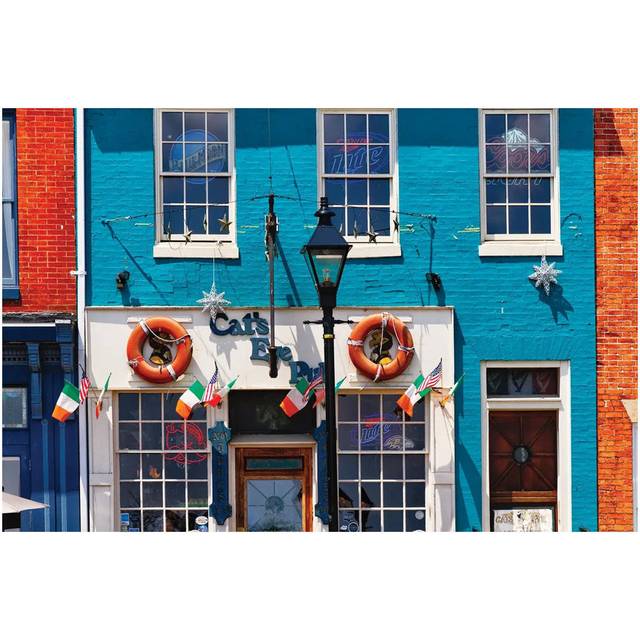 Colourful Pub Front at Fell&#39;s Point, Baltimore, Maryland by George Oze - Wrapped Canvas Photograph (45.72cm H x 66.04cm W x 3.81cm D)