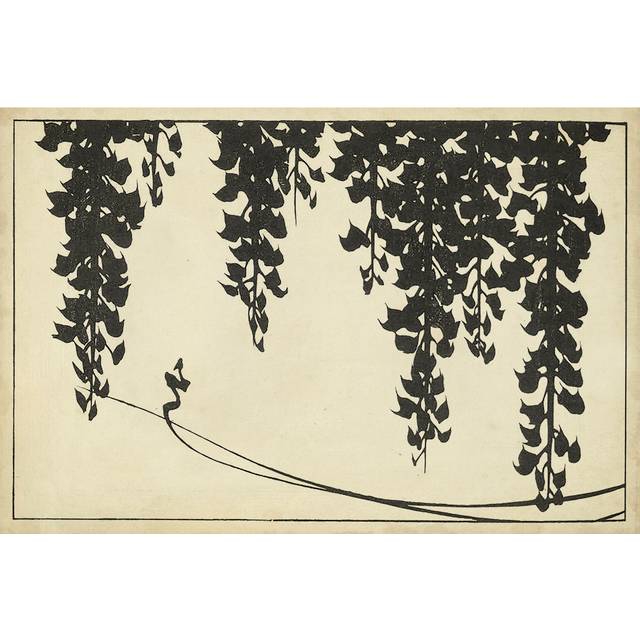 Japanese Wisteria II A - Wrapped Canvas Painting (51cm H x 76cm W x 3.8cm D)