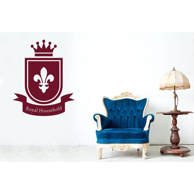 Royal Household Home Sign Wall Sticker - Burgundy (Medium)