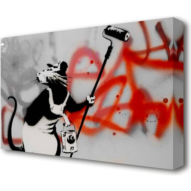 'Graffiti Rat Removal' Wrapped Canvas Graphic Art Print (101.6 cm H x 142.2 cm W)