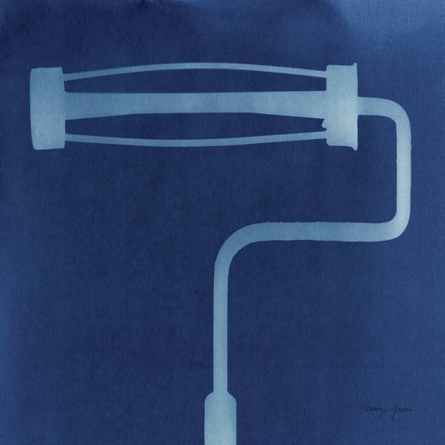 Cyanotype Tools X by Nancy Green - Wrapped Canvas Painting (76cm H x 76cm W)