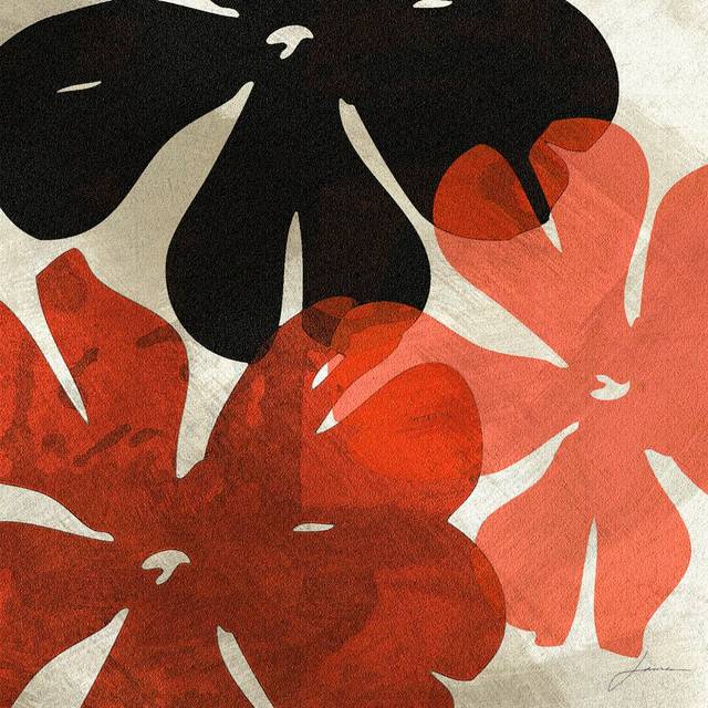 Bloomer Tiles IV By James Burghardt - Wrapped Canvas Painting Print (122cm H x 122cm W)