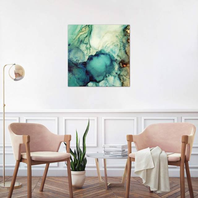 &#39;Abstract&#39; Painting Print on Wrapped Canvas (66.04cm H x 66.04cm W x 3.81cm D)