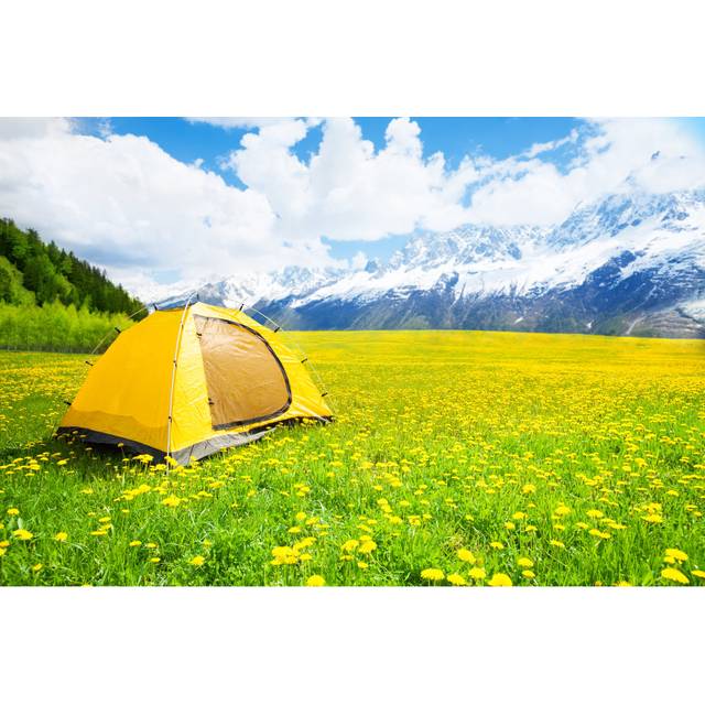 Nice Place for Tent Camping - Wrapped Canvas Photograph (20cm H x 30cm W x 3.8cm D)