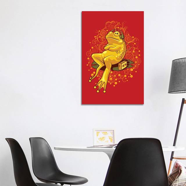 Froggie on Relax Mode by Adam Lawless - Wrapped Canvas Art Prints (101.6cm H x 66.04cm W x 1.9cm D)