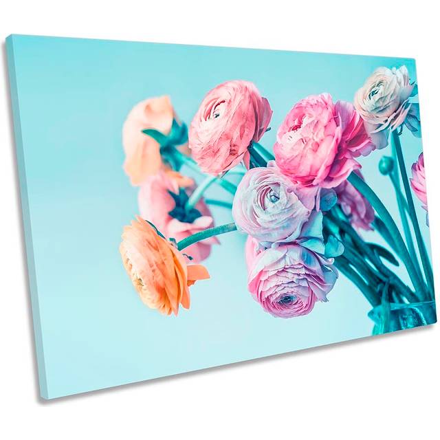 Flowers Bunch Floral - Wrapped Canvas Photograph (61cm H x 91.4cm W x 4cm D)