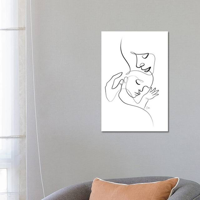 Newborn Nursery One Line Drawing by Dane Khy - Wrapped Canvas Drawing (66.04cm H x 45.72cm W x 3.81cm D)