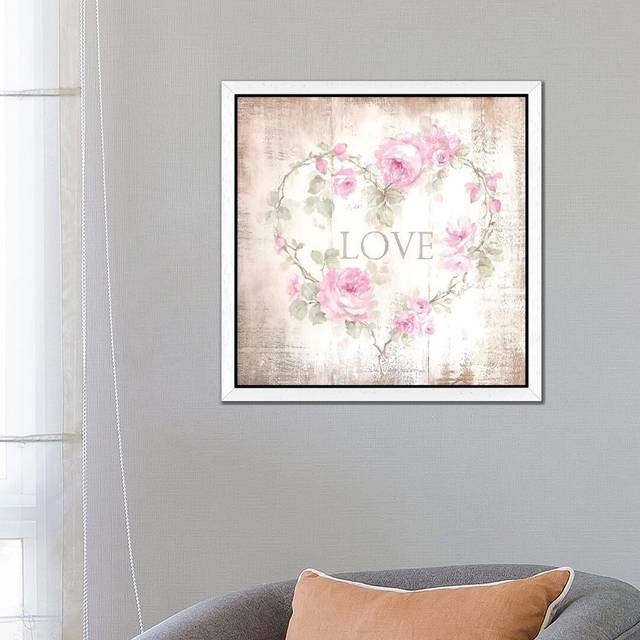 Love Sign by Debi Coules - Painting Print on Canvas - White Framed (45.72 cm H x 45.72 cm W)