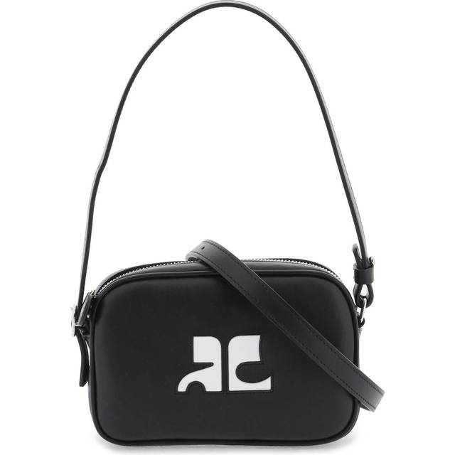 Courrèges 'Slim Leather Camera' Shoulder Bag - Black   - U