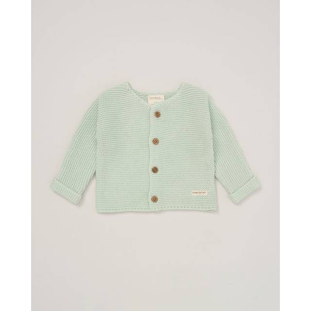 Organic Cotton Knitted Cardigan - Green - Age 0 - 3 Months - Homegrown
