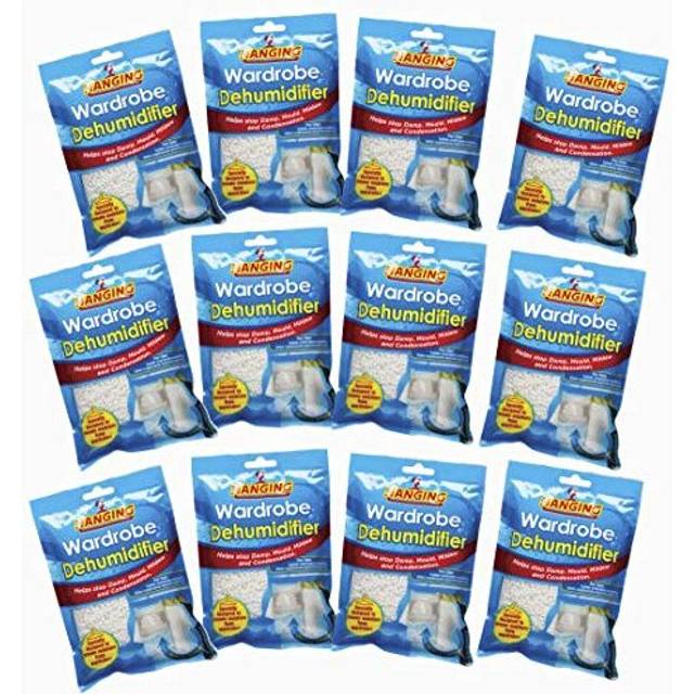 Hanging wardrobe dehumidifier bags mould mildew damp drawers home disposable