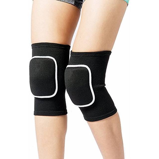LZEEM Soft Kneepads Cotton Volleyball Tennis 1 Pair-Women Pole Dance Yoga Knee Protector Guards for Athletic Use Adult Cycling Gym Workout Exercise Sk