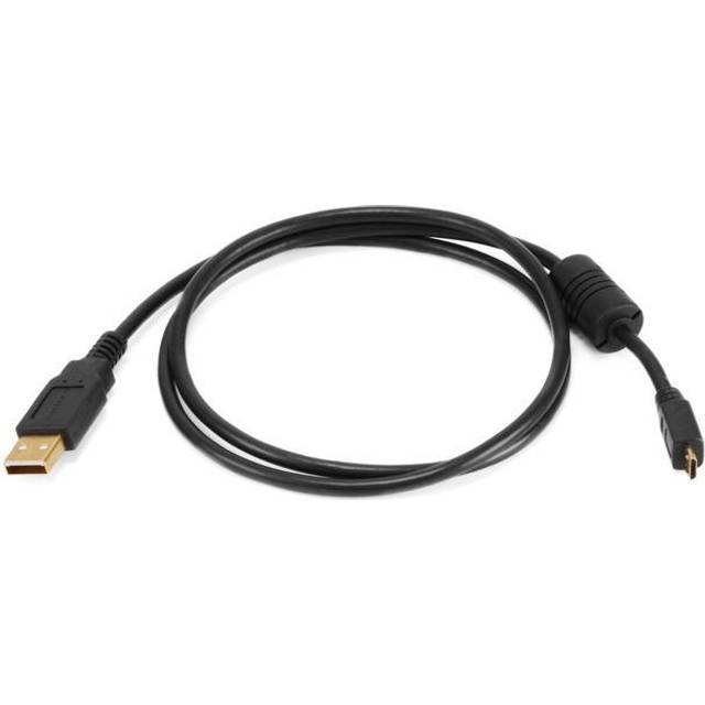 Monoprice USB-A to Micro USB-B 2.0 Cable - 5-Pin 28/24AWG Gold Plated Black 3ft