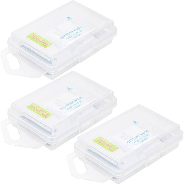1850 mah för nikon och el23 en-el23 batteri + dubbel laddare för kompatibel med nikon coolpix p600 p610 b700 p900 s810c - 3 st batteri