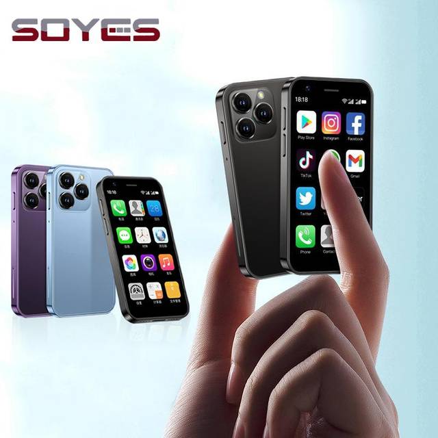SOYES XS16 4G Smart Phone 3.0 inch Android 8.0 Quad Core 2000mAh RAM 2GB/3GB ROM 16GB/32GB Type-C  Dual SIM MINI Phone 3GB&64GB black