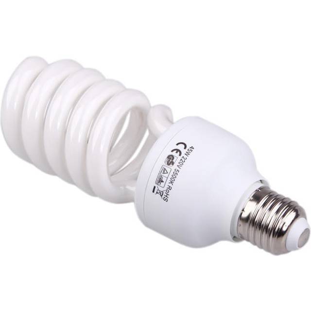 E27 5500K 45W Photo Studio Bulb Video Photography Daylight Light Lamp 220V