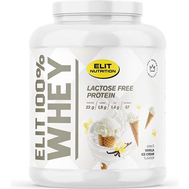 ELIT 100% Whey Laktosfritt Proteinpulver 2000 g