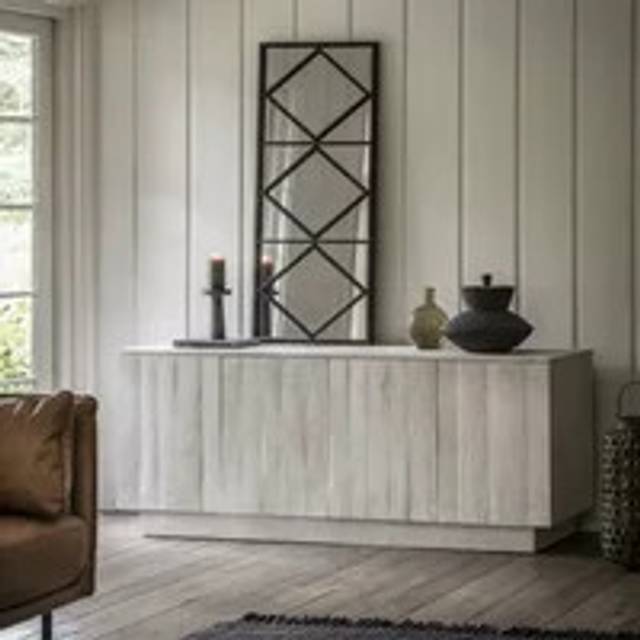 Iowa Mango Wood Sideboard - Whitewash