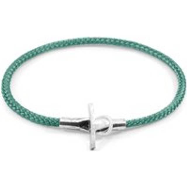 Cambridge Silver and Rope Bracelet - Light Green - 23cm