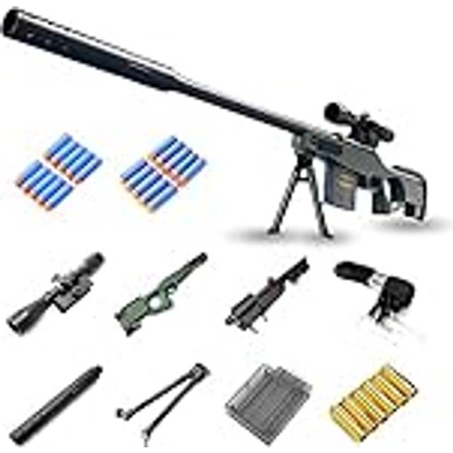 Sniper Rifle-skumboll med 20 mjuka bollar, prickskyttegevär med glasögon för unisex barn, blaster lekset för pojkar, barn och vuxna - AWM