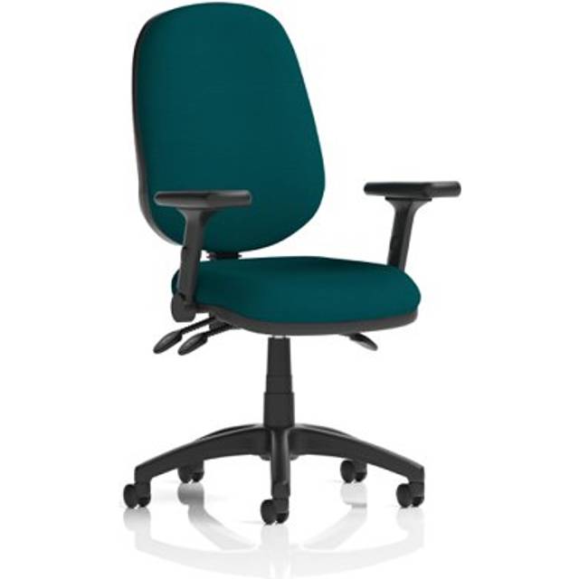 Eclipse Plus III Operator Chair Maringa Teal Adjustable Folding Arms