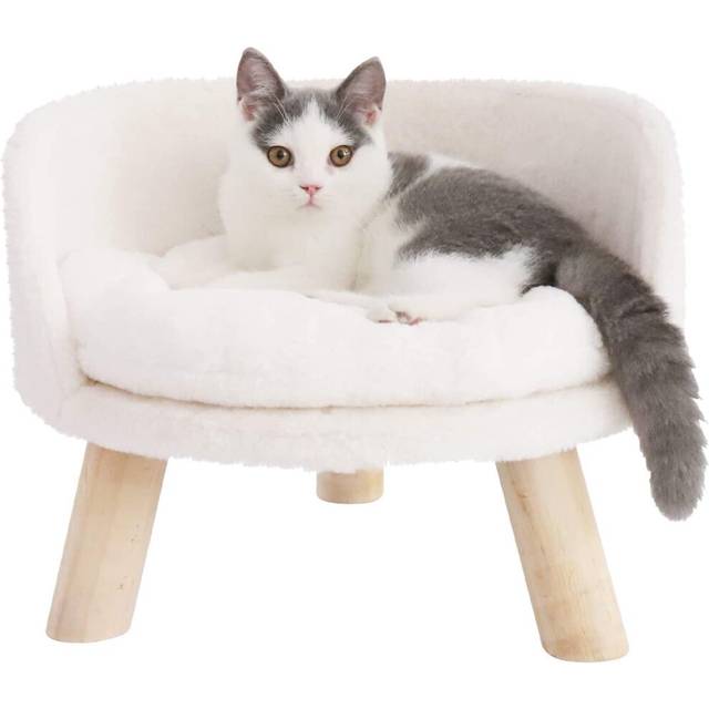 (S(40cm)) Elevated Cat Beds, Cat Stool Bed Durable Round Cat Chair Cushion Sofa