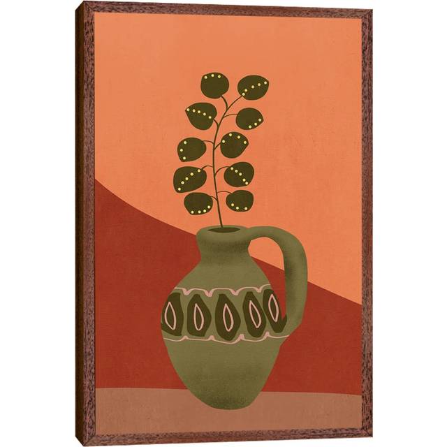 Plant in a Pot V by Viviana Gonzalez - Graphic Art on Canvas - Classic Wood Framed (66.04cm H x 45.72cm W)