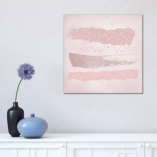Pink Glitter I by Bluebird Barn - Graphic Art on Canvas - Wrapped Canvas (45.72 cm H x 45.72 cm W x 1.91 cm D)