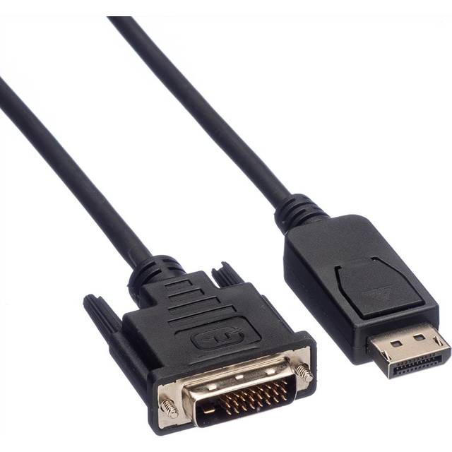 Value DisplayPort Anslutningskabel DisplayPort-kontakt, DVI-D 24+1-polig Kontakt 5.00 m Svart 11.99.5617 Skärmad DisplayPort-kabel