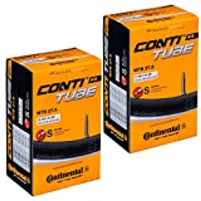 "MTB 27.5"" x 1.75-2.5 Mountain Bike Inner Tubes with Presta Valve (Pair), Black"
