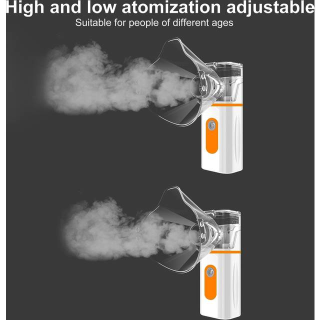 Handhållen nebulisator Atomizer Ånginhalator Mesh Nebulizer Bärbar hushållsspruta för atomisering orange