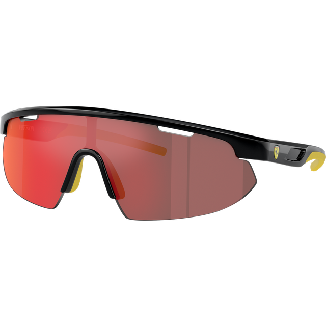 Ferrari Scuderia Unisex FZ6004U 501/6Q Solglasögon Injicerad Svart Röd Geometrisk Normal Spegel